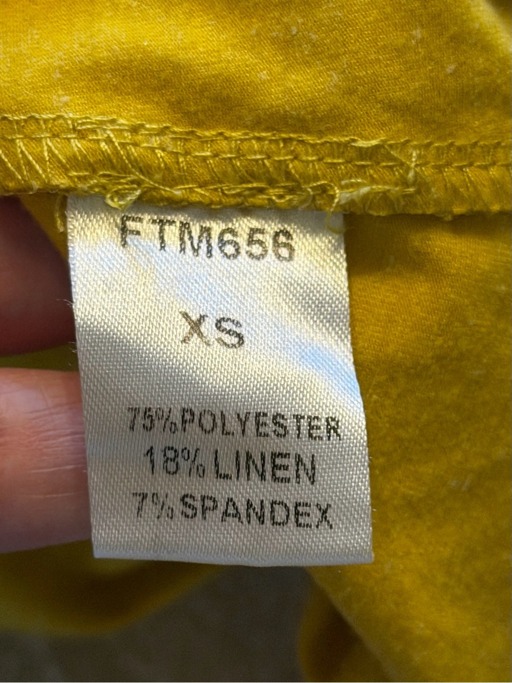 THML Mustard Yellow Embroidered Flutter-Sleeve Blouse - Picture 7 of 7